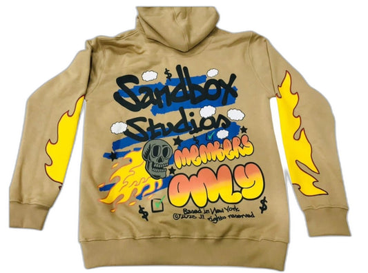 Tan Members Only Hoodie - SandBoxBullyShop