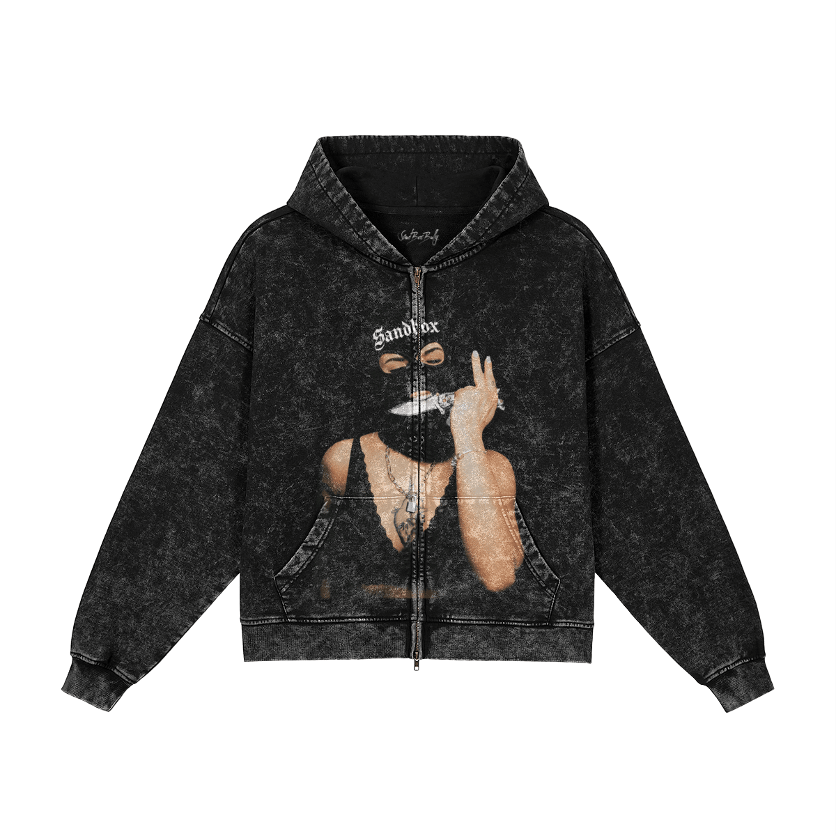 Sandbox Masked Snow-Wash Zip Hoodie - SandBoxBullyShop