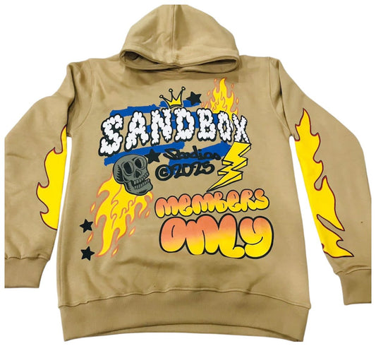 Tan Members Only Hoodie - SandBoxBullyShop