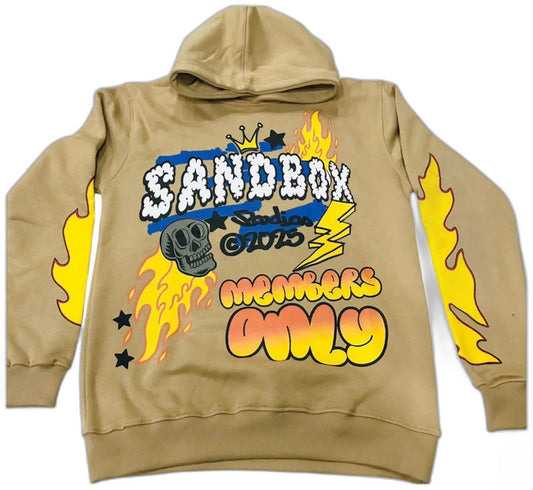 Tan Members Only Hoodie - SandBoxBullyShop