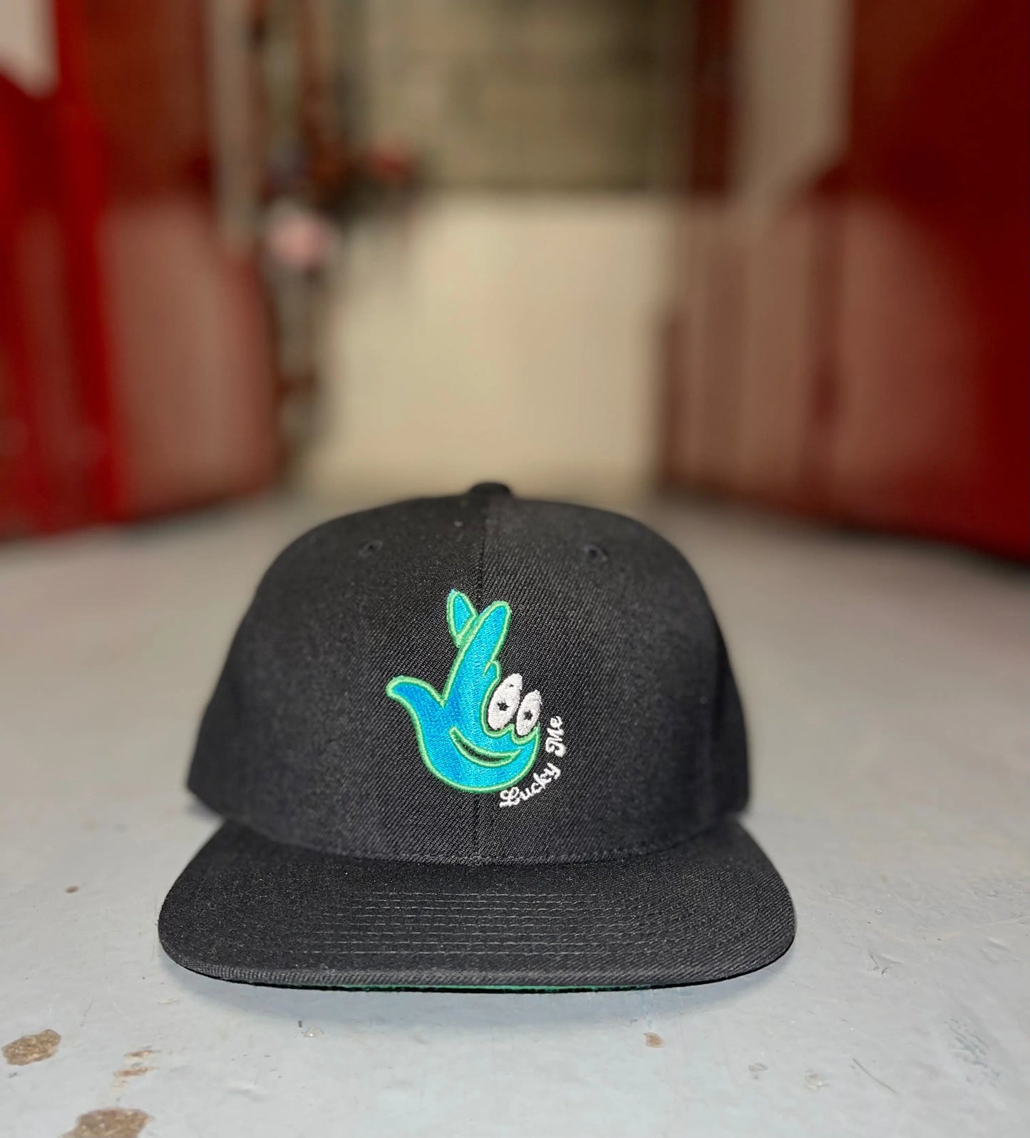 Black/Teal Lucky Me 3D Outlined Snapback